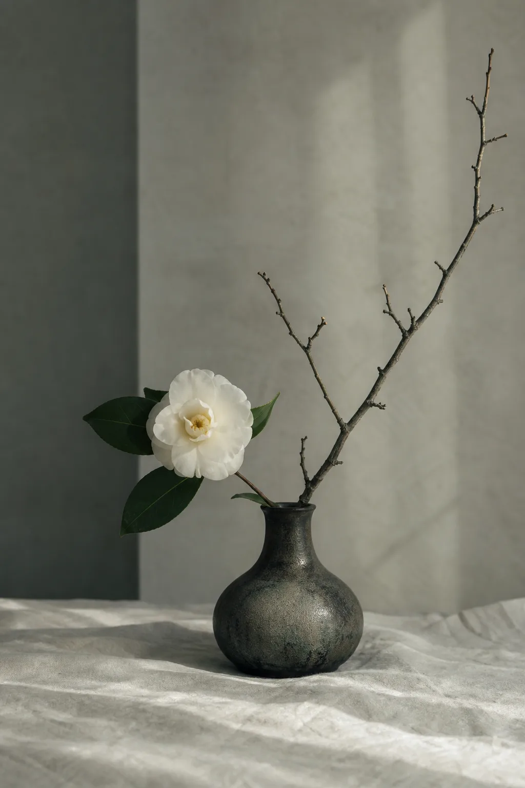 静謐な日本の生花の静物